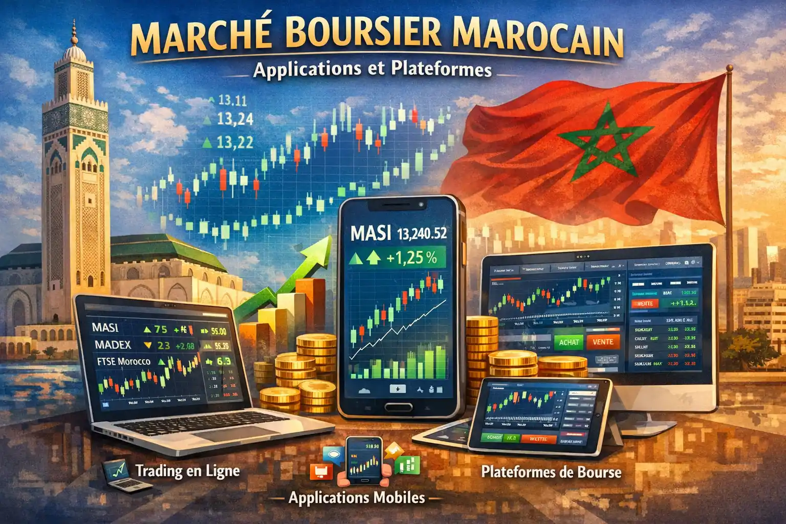 Plateformes de trading marché boursier marocain : comparatif 2026
